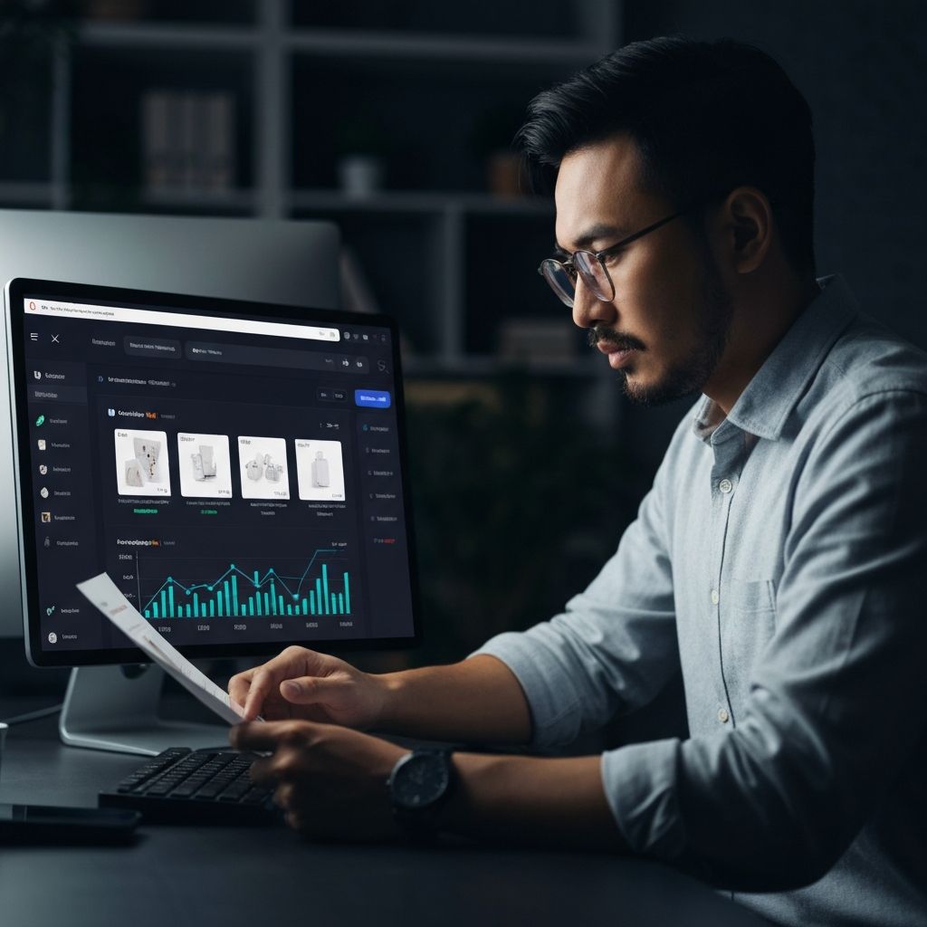 Seller dashboard interface